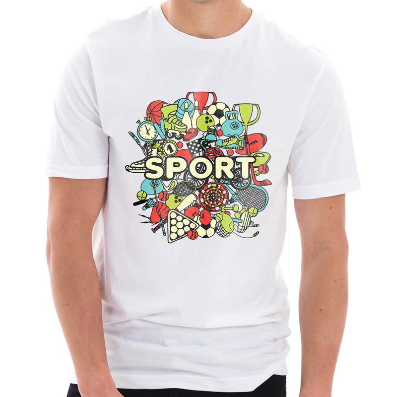 Sport Graphic Design Deluxe Jersey T-Shirt White XS