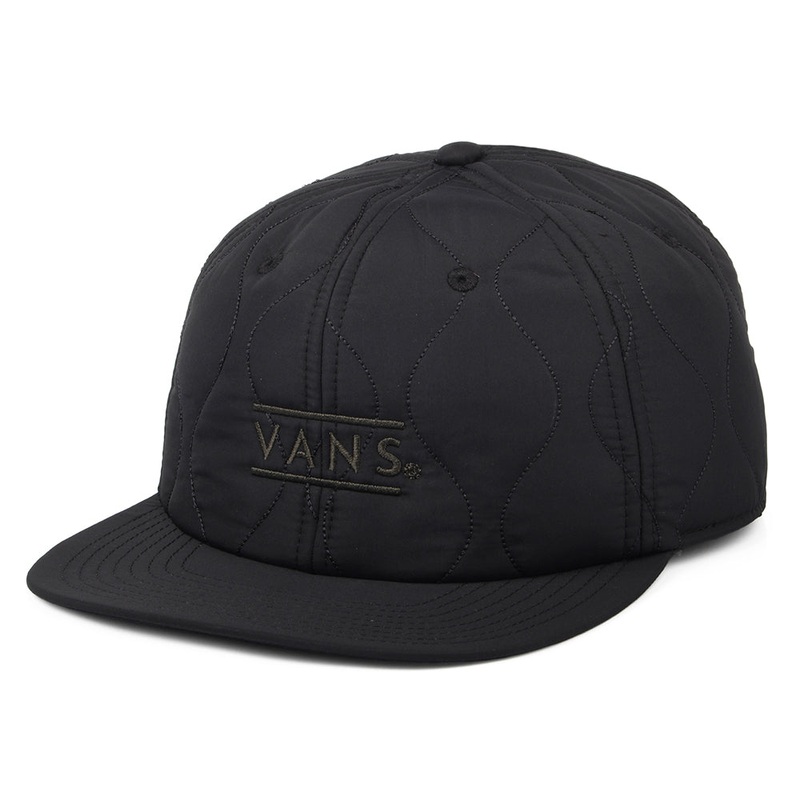 Vans Hats Half Box Low Quilted Baseball Cap – Black Adjustable