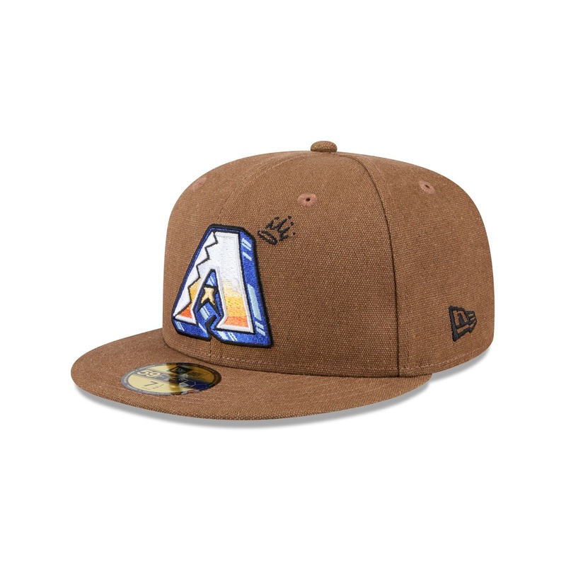 Arizona Diamondbacks Logo Scribble 59FIFTY Fitted Hat 7
