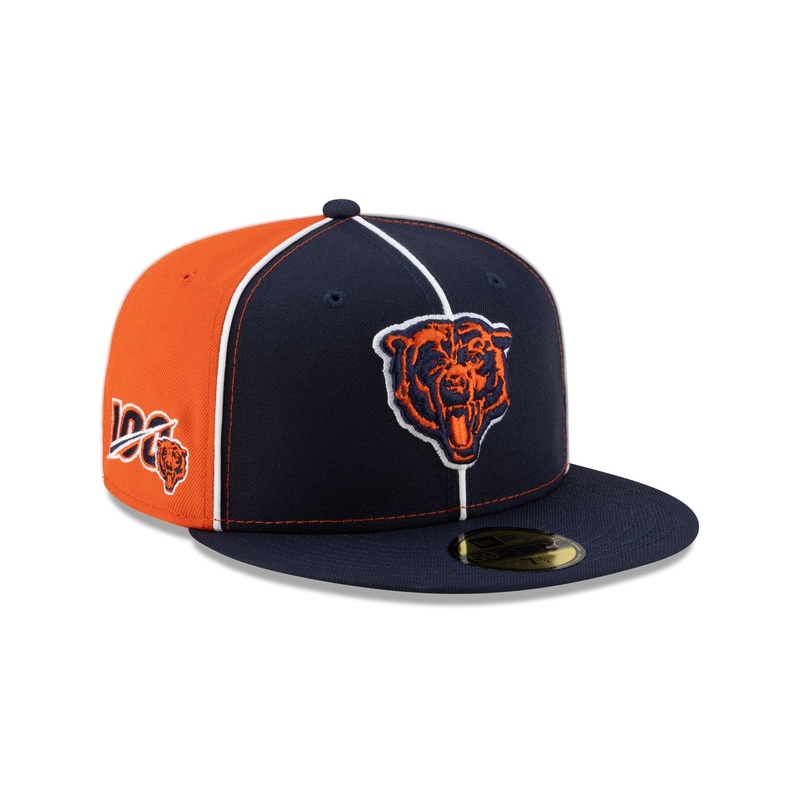 Chicago Bears Two-Tone Pinwheel 59FIFTY Fitted Hat 7