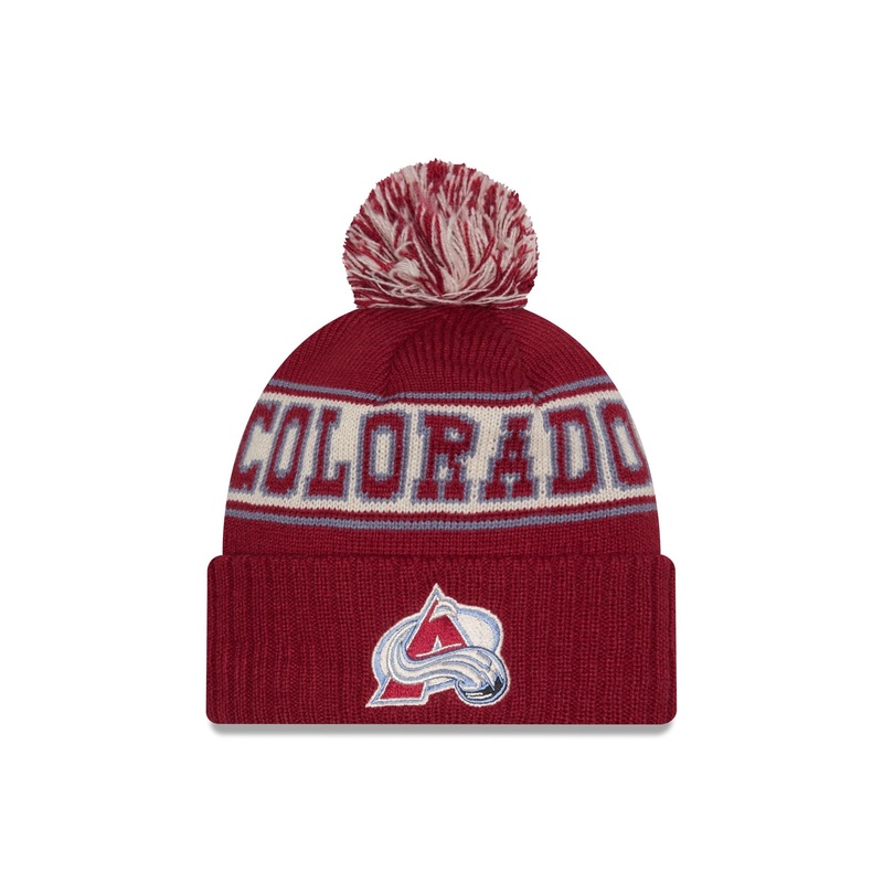 Colorado Avalanche Retro Pom Knit Hat One Size