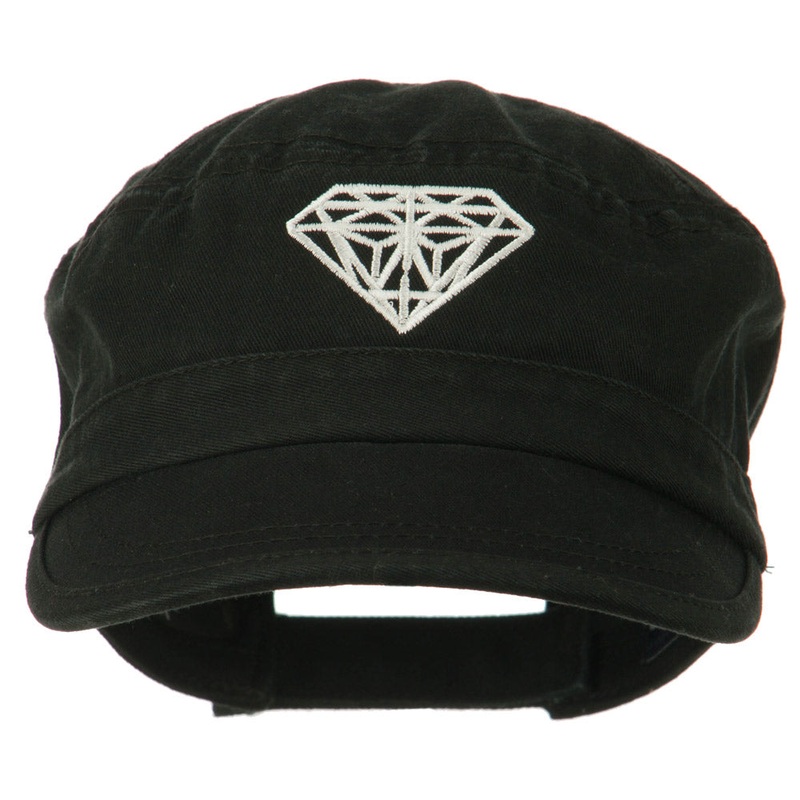 Diamond Embroidered Enzyme Army Cap Black One Size
