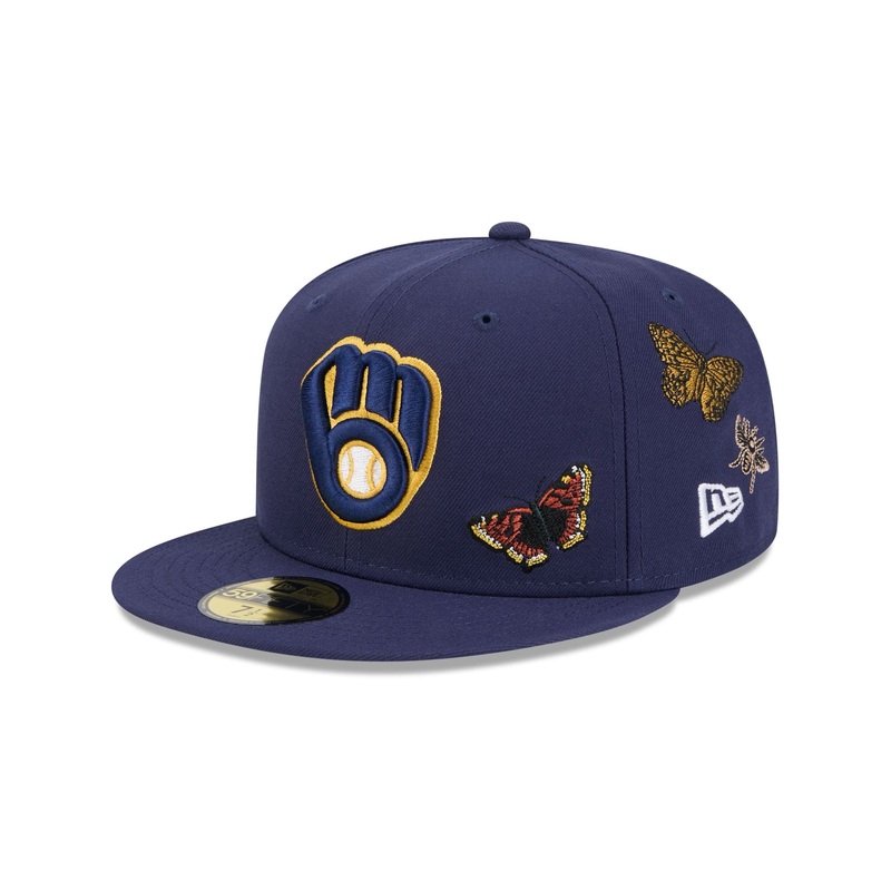 FELT x Milwaukee Brewers Navy 59FIFTY Fitted Hat 7