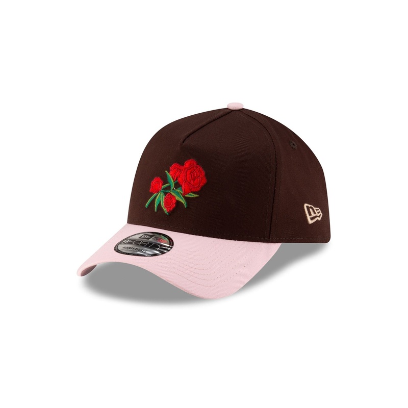 New Era Cap Roses Burnt Wood 9FORTY A-Frame Snapback Hat One Size