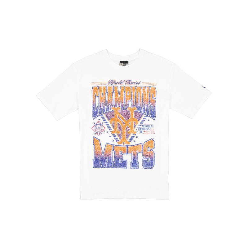 New York Mets Sport Classics Washed Optic White T-Shirt S