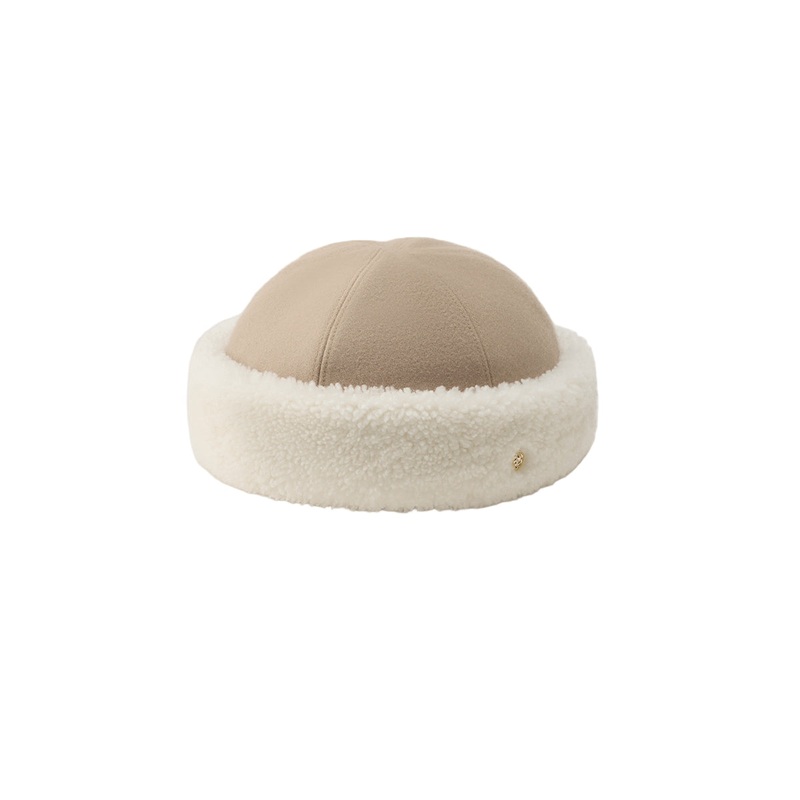Nika Shearling Beanie Mushroom One Size