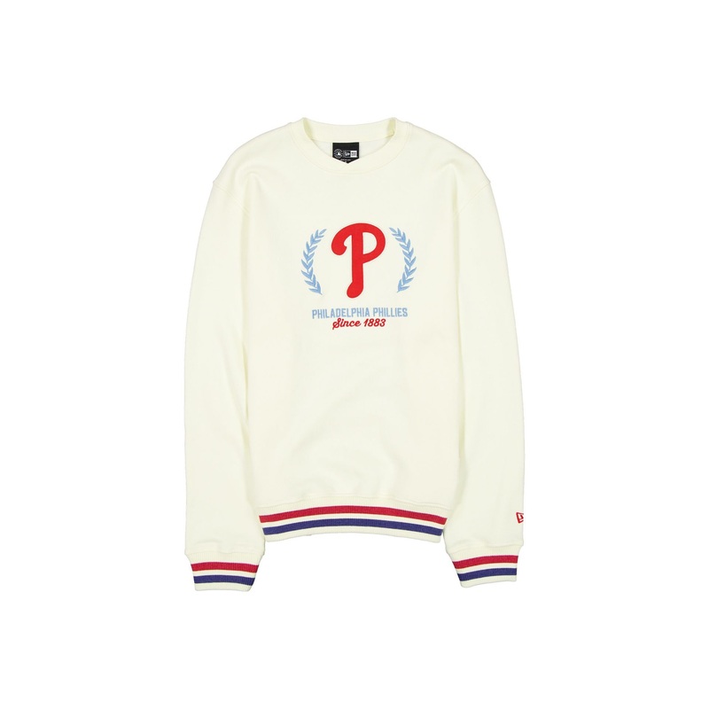 Philadelphia Phillies Throwback Chrome White Crewneck S
