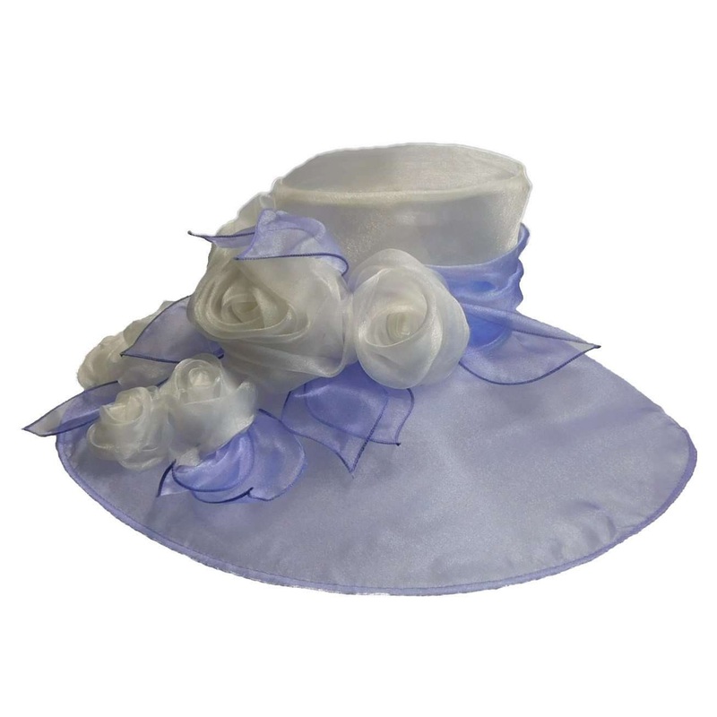 Rose Bouquet Organza Hat Lilac