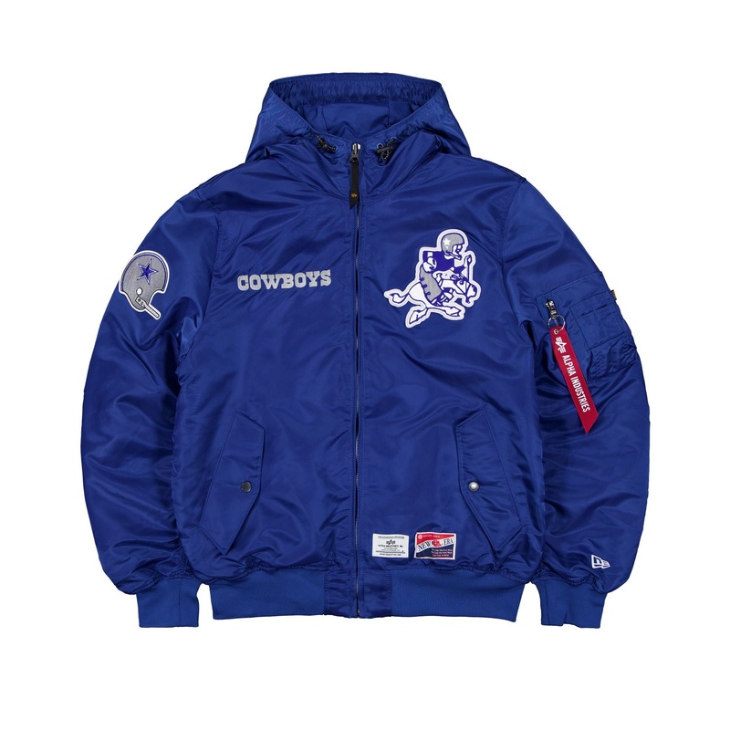 Alpha Industries x Dallas Cowboys Historic L-2B Hooded Bomber Jacket S