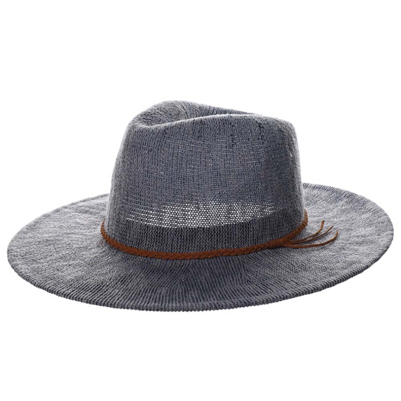 Boucle Knit Safari Hat with Braided Band – Scala Hats Denim OS