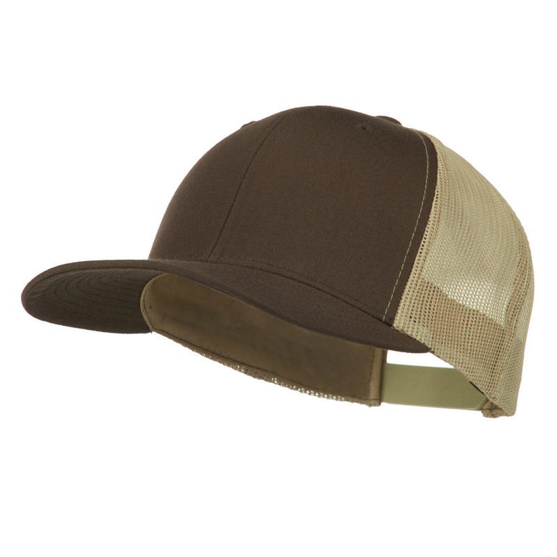 Contrast Trucker Cap Brown Khaki One Size