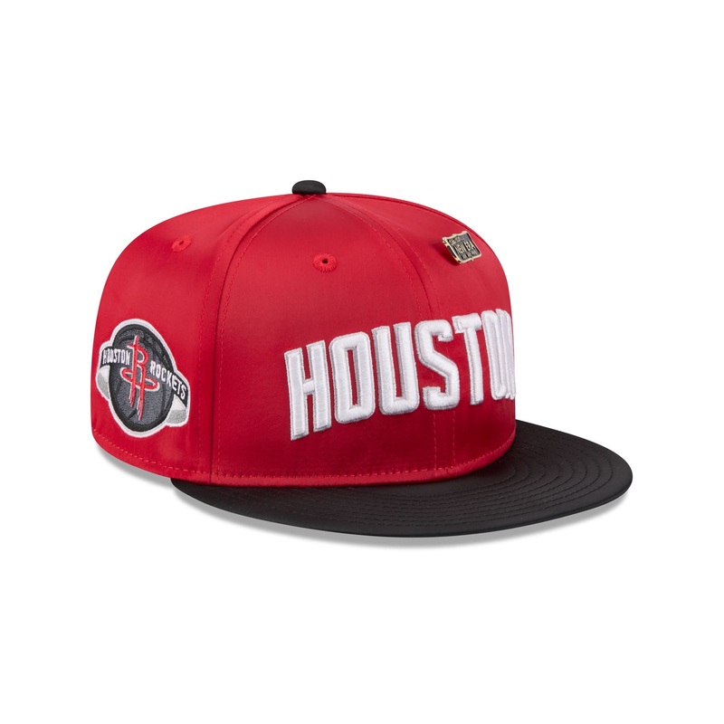 Houston Rockets Satin Pin 9FIFTY Snapback Hat One Size