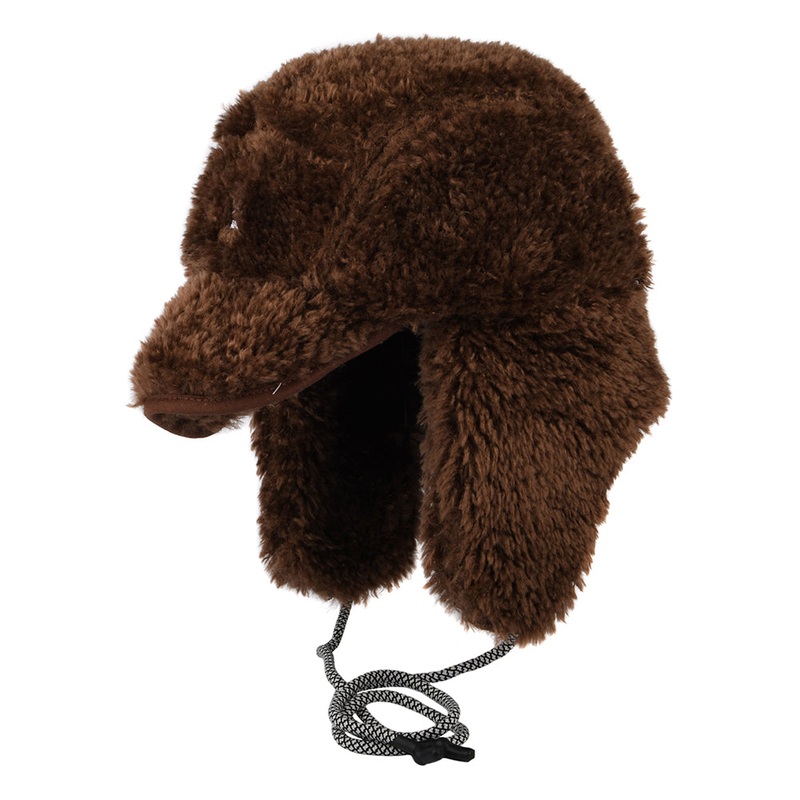 Kangol Faux Shearling Utility Flap Cap – Brown 1-Size