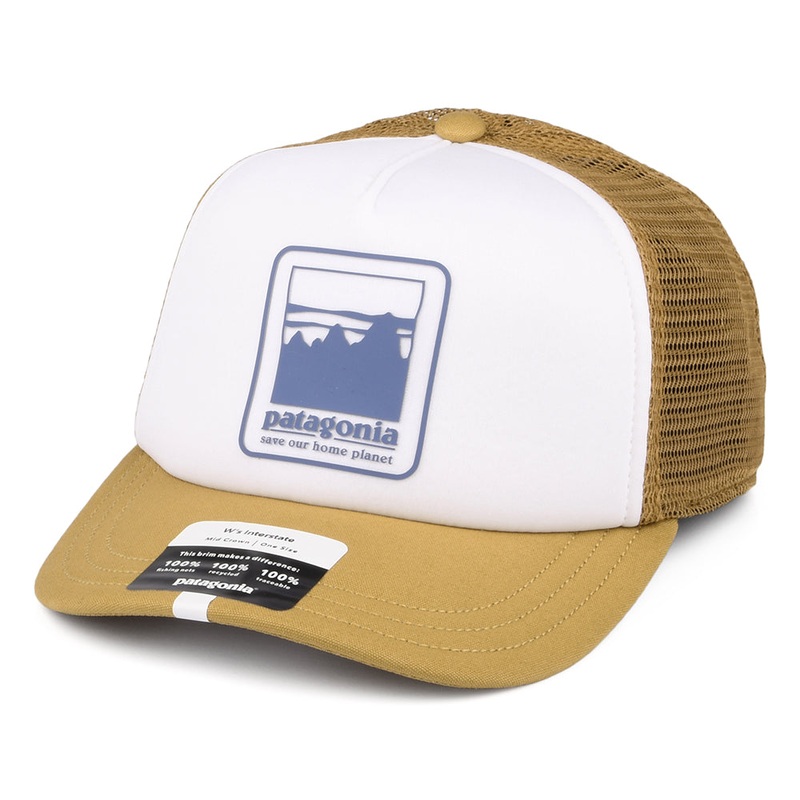 Patagonia Hats Womens Alpine Icon Interstate Trucker Cap – White-Brown Adjustable