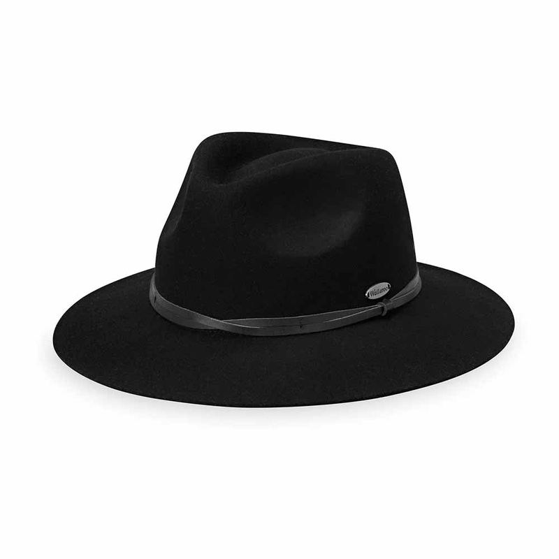 Petite Aspen Wool Felt Safari Hat – Wallaroo Hats Black Small (56 cm)