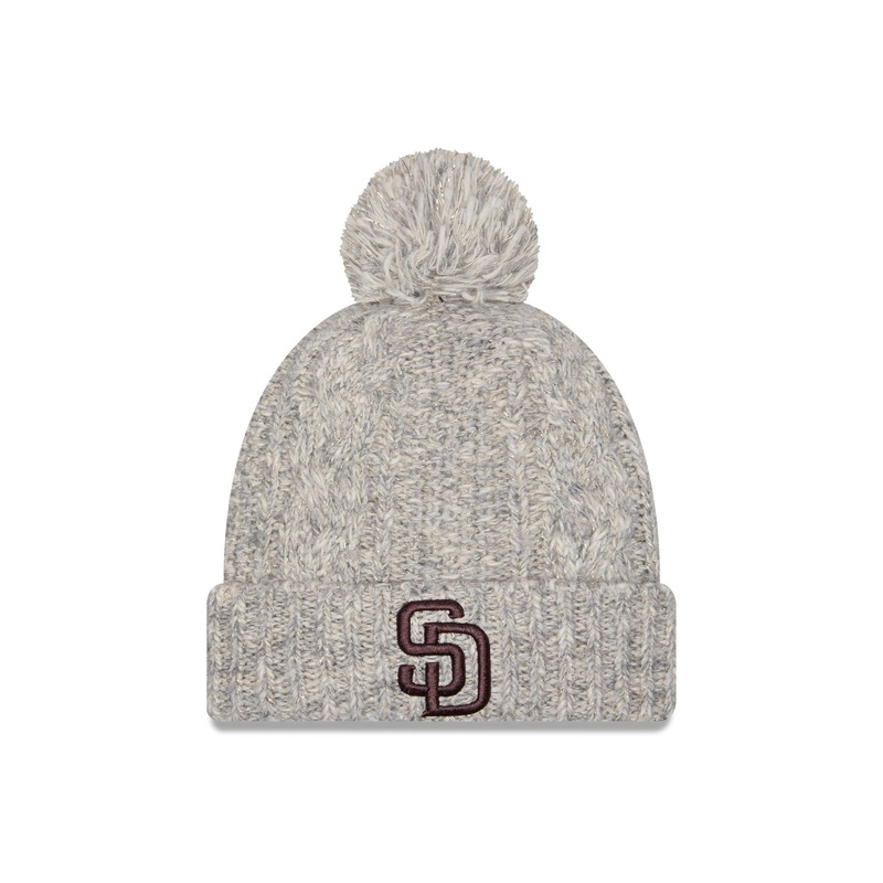 San Diego Padres Shimmer Pom Knit Hat One Size