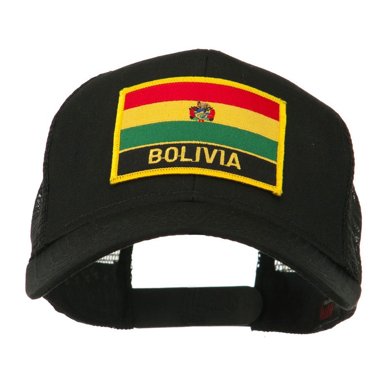 South America Flag Letter Patched Mesh Cap Bolivia One Size
