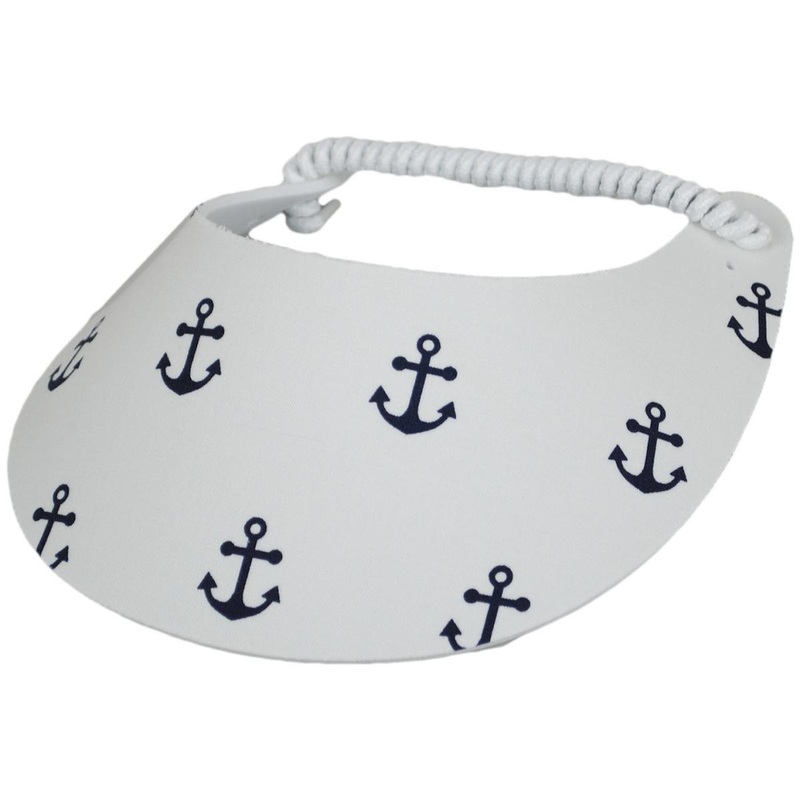 Springlace Anchors Sunvisor WHITE ADJUSTABLE