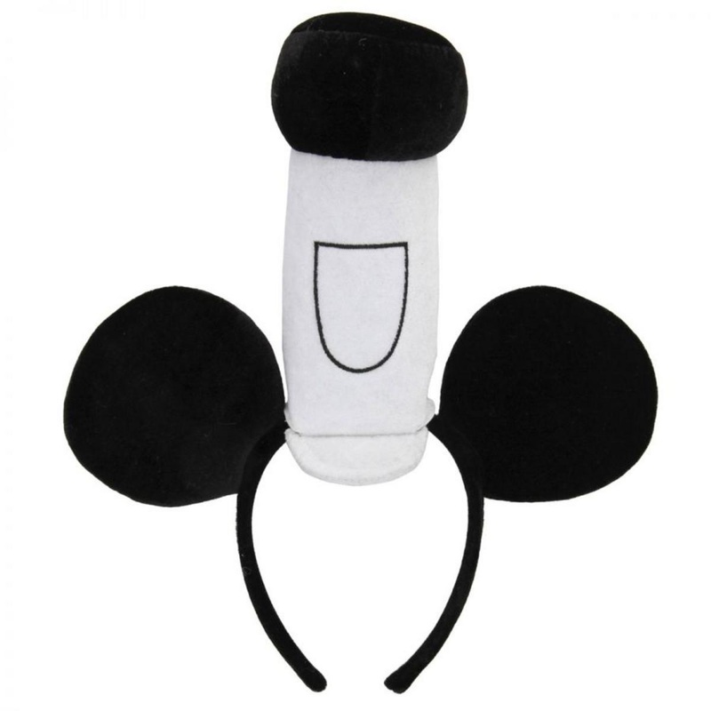 Steamboat Willie Headband BLACK/WHITE ONE SIZE FITS MOST