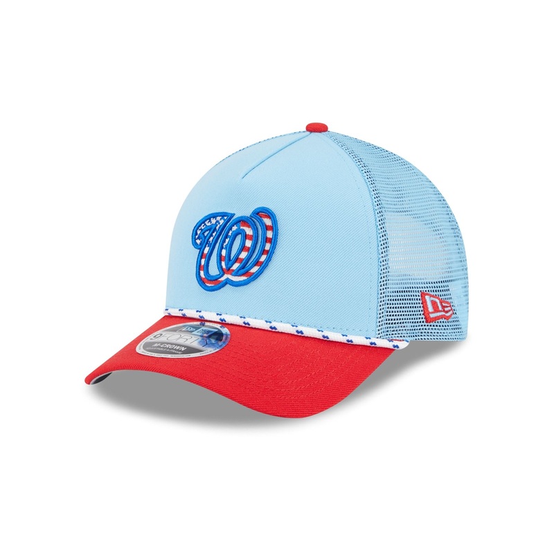 Washington Nationals Independence Day 2025 9FORTY M-Crown A-Frame Trucker Hat One Size