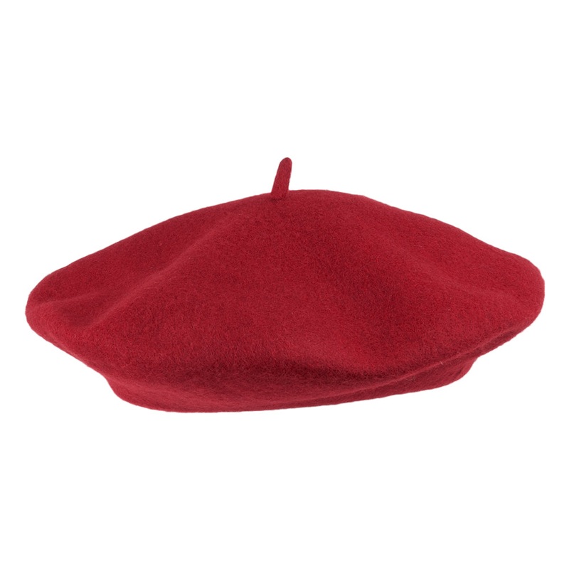Wool Fashion Beret – Maroon 1-Size