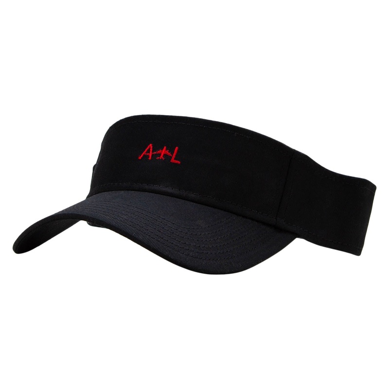 ATL Embroidered Cotton Twill Sun Visor Black One Size