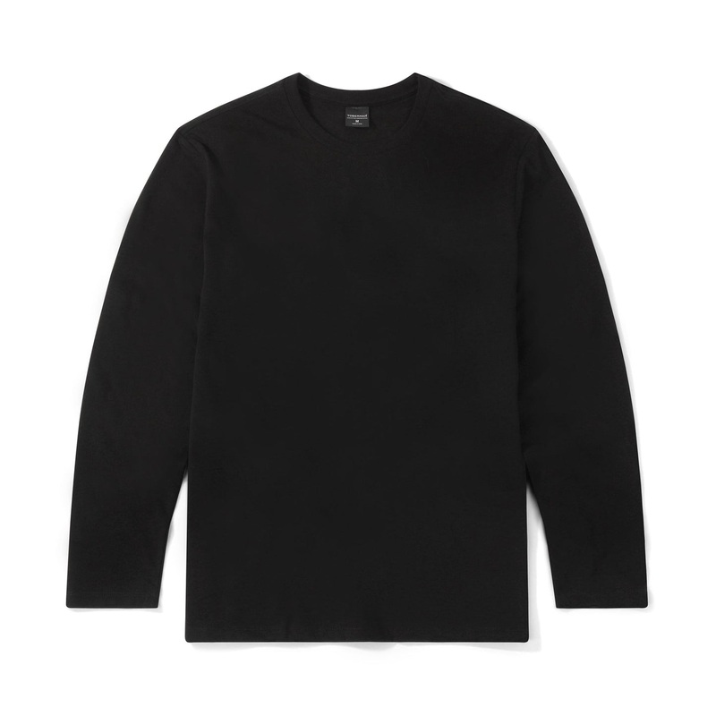 Axism 7107 Single Jersey Long Sleeve Tee Black S