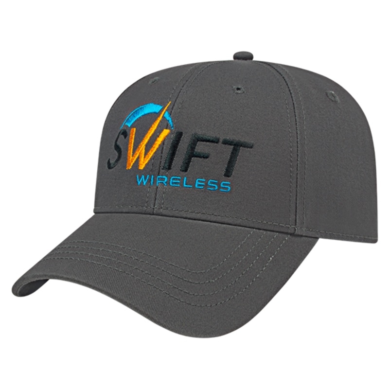 Cap America Custom Embroidered Hat with Logo – i3034 Chino Twill with Snap Tab Closure Cap Black