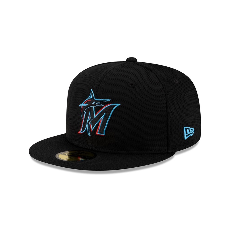 Miami Marlins 2025 Clubhouse Black 59FIFTY Fitted Hat 7