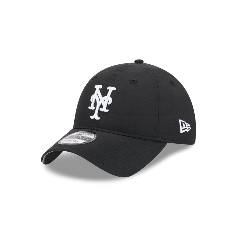New York Mets Everyday Nylon Black 9TWENTY Adjustable Hat One Size