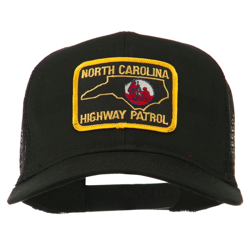 North Carolina Highway Patrol Patched Mesh Cap Black One Size