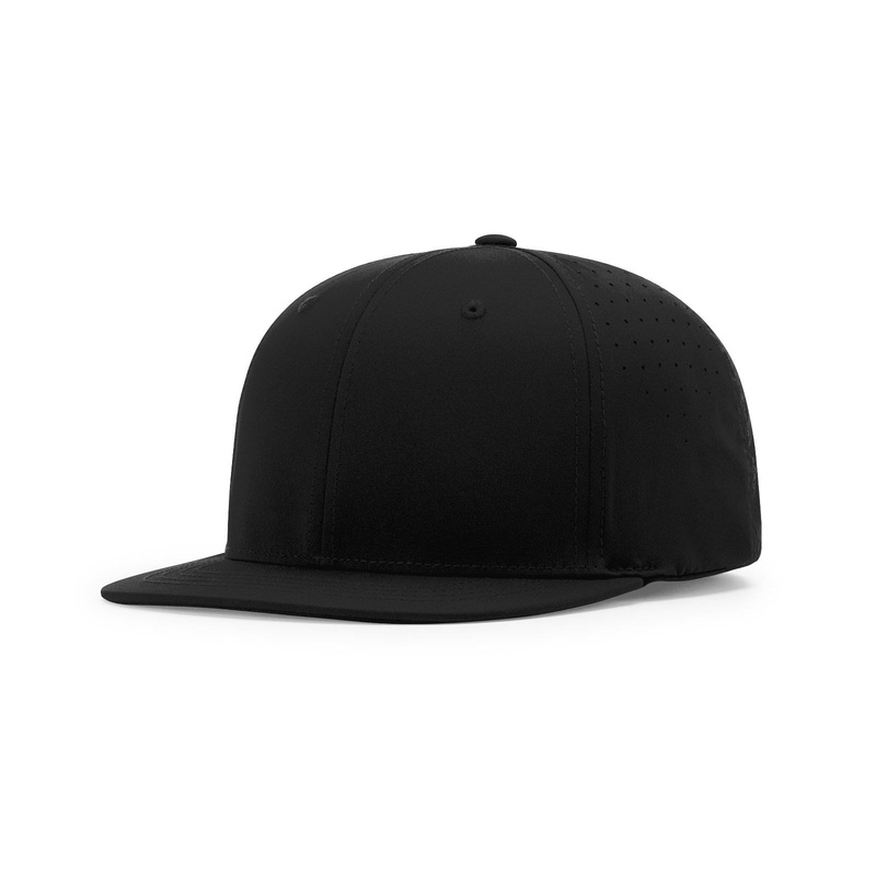 Richardson 733 Performance Ignite LT Laser Perforated Umpire Cap 2 Inch Bill Black SM-MD
