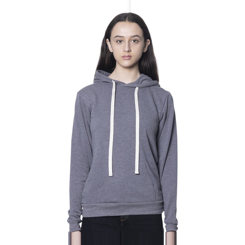 Royal Apparel Unisex Organic RPET French Terry Pullover Hoodie  Style 97155 Made in USA Heather Ash XS