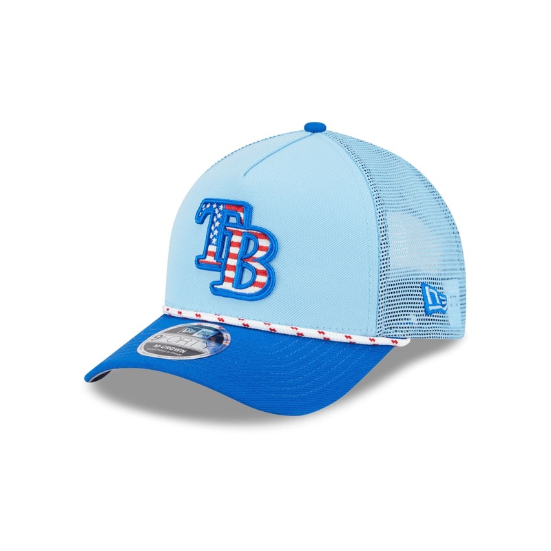 Tampa Bay Rays Independence Day 2025 9FORTY M-Crown A-Frame Trucker Hat One Size