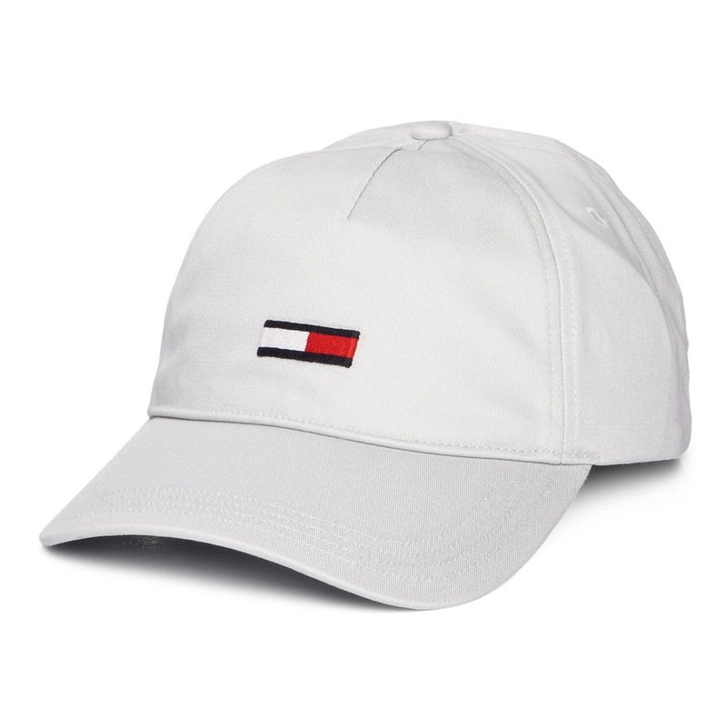 Tommy Hilfiger Hats TJW Elongated Flag Baseball Cap – Light Grey Adjustable
