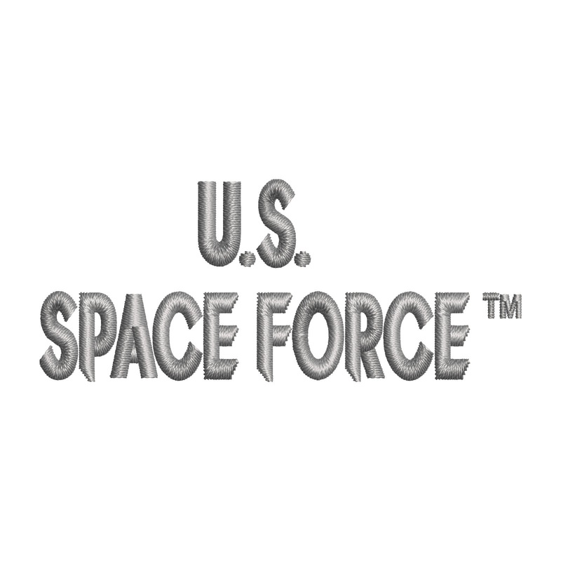 US Space Force Grey Letter Design US Space Force Grey Letter Design One Size