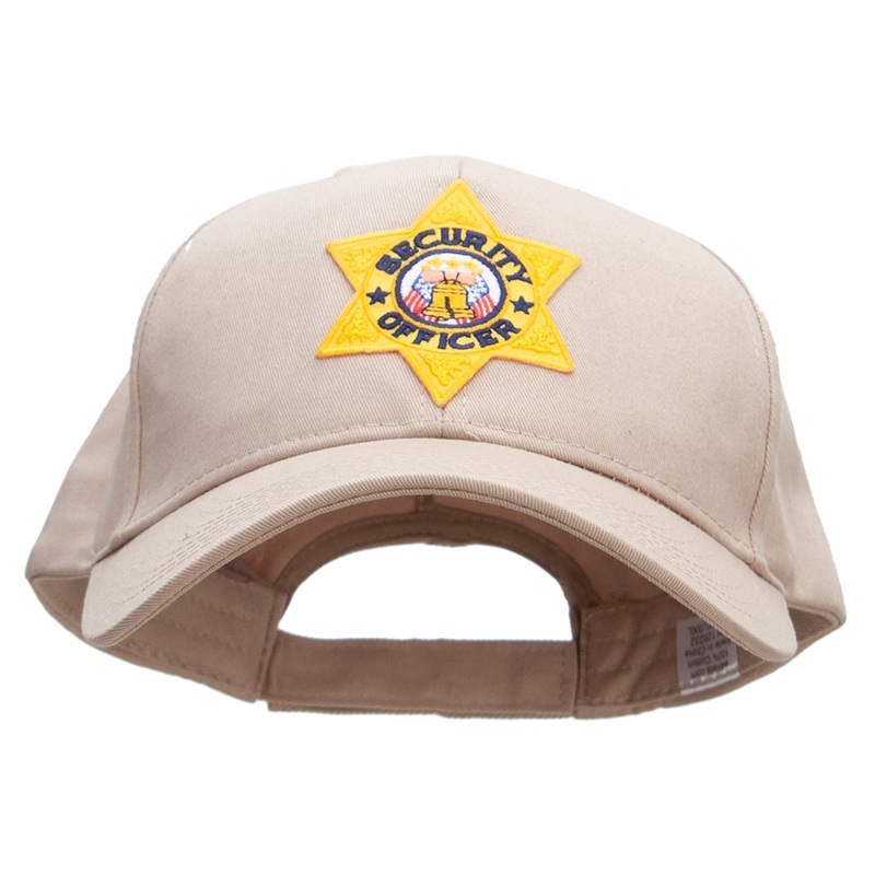 USA Security Officer Gold Patched New Big Size High Profile Twill Cap Khaki XL-3XL