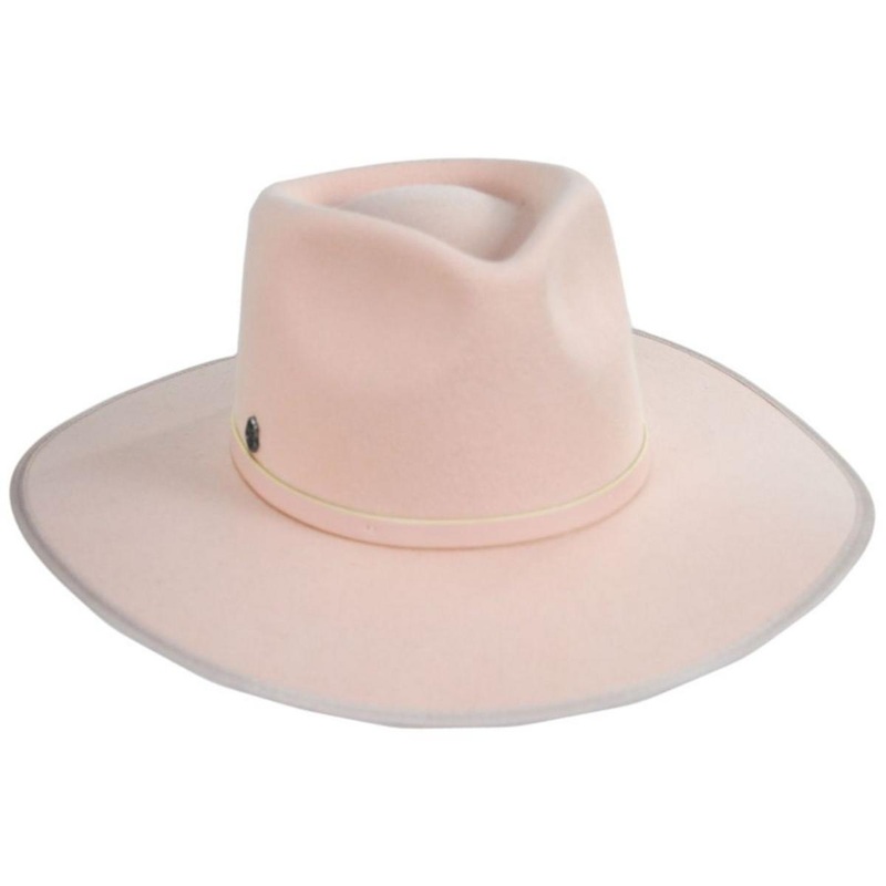 V.C. Hard Candy Wool Felt Rancher Fedora Hat BLUSH ONE SIZE FITS MOST