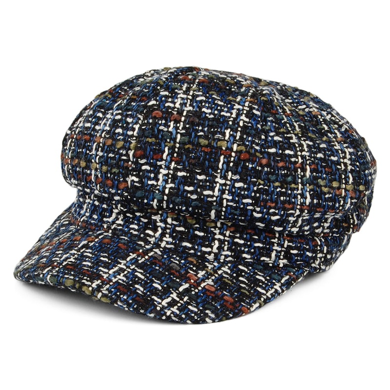 Whiteley Hats Tweed Baker Boy Cap – Blue-Mix 1-Size