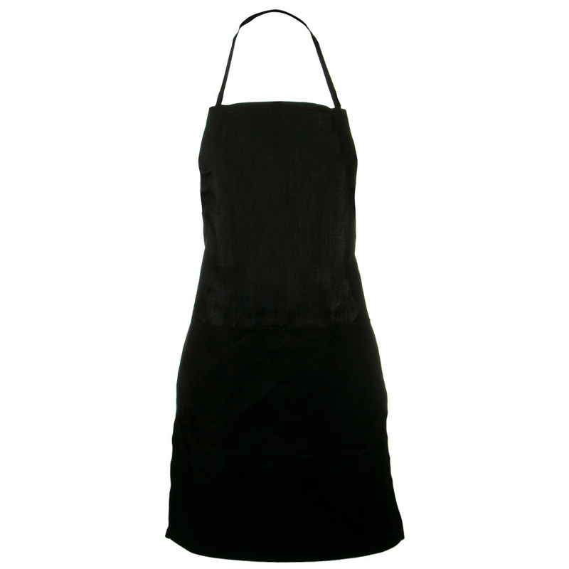 2 Pocket Adjustable Apron Black One Size
