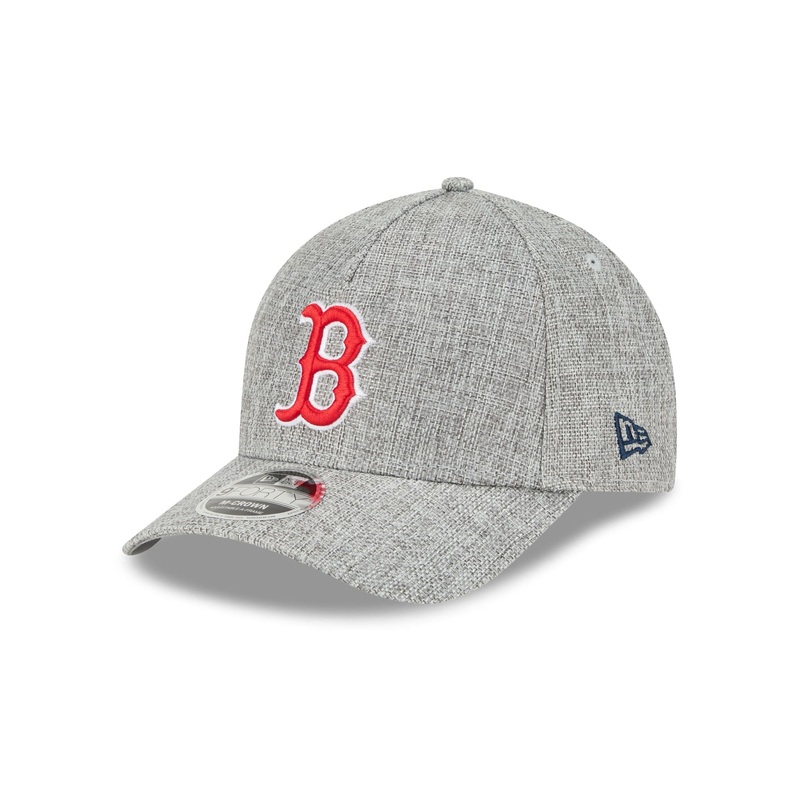 Boston Red Sox Cotton Weave Gray 9FORTY M-Crown A-Frame Snapback Hat One Size