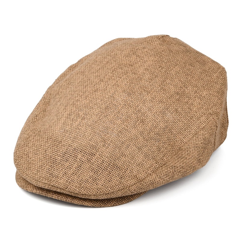 Brixton Hats Hooligan Straw Flat Cap – Tan Small-56cm