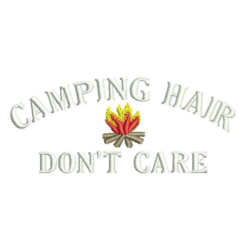 Camping Hair Don’t Care with Fire Logo Default Title One Size