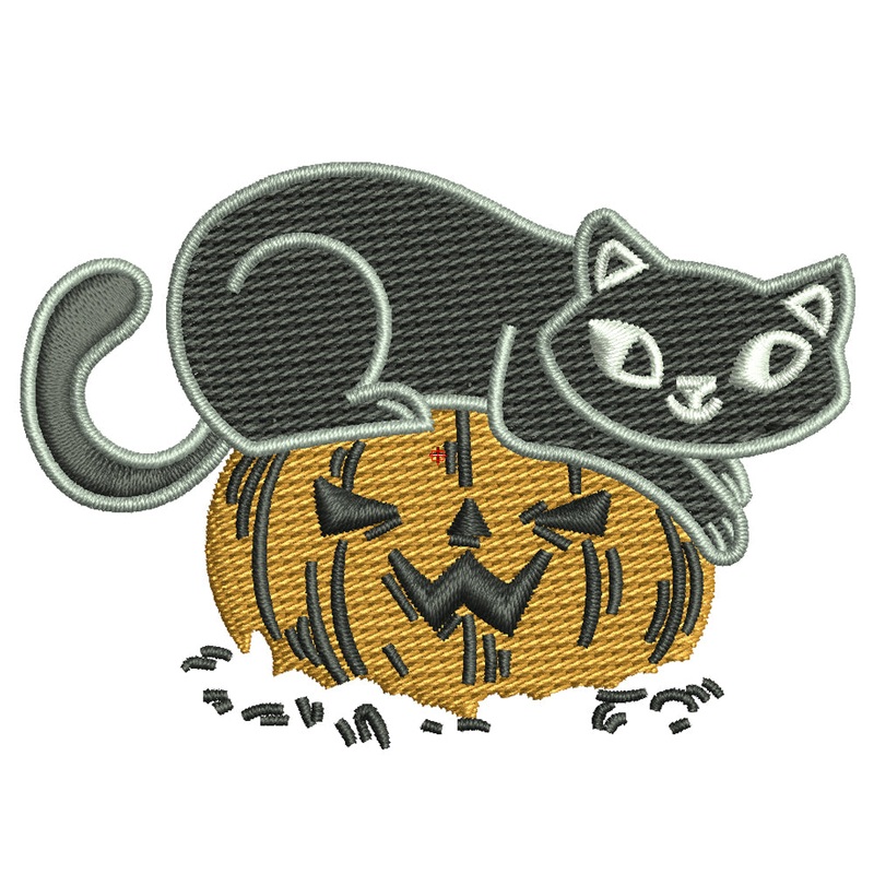 Cat on Pumpkin Default Title One Size