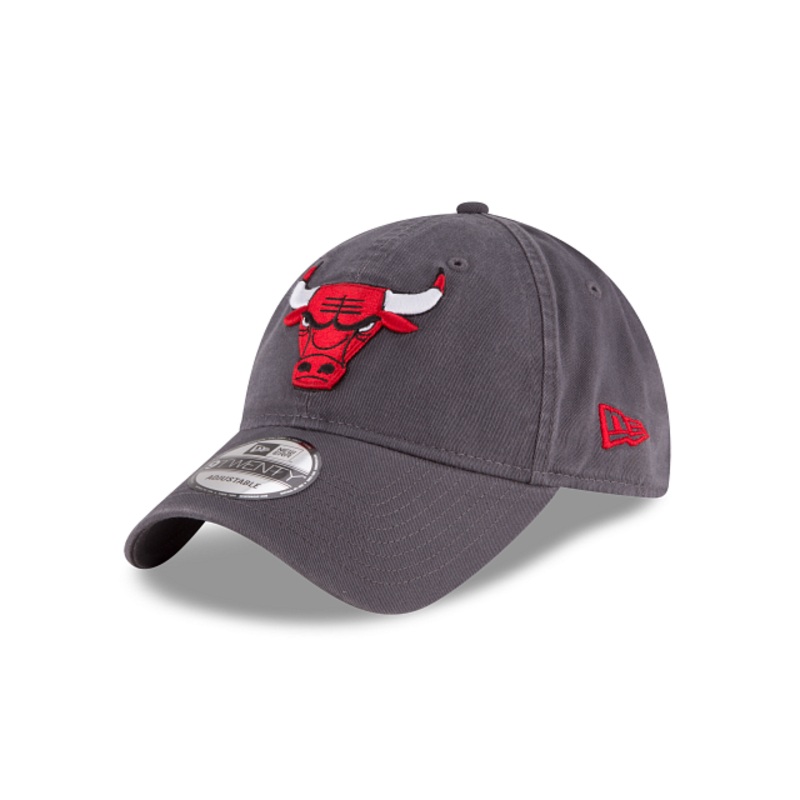Chicago Bulls Core Classic Gray 9TWENTY Adjustable Hat One Size