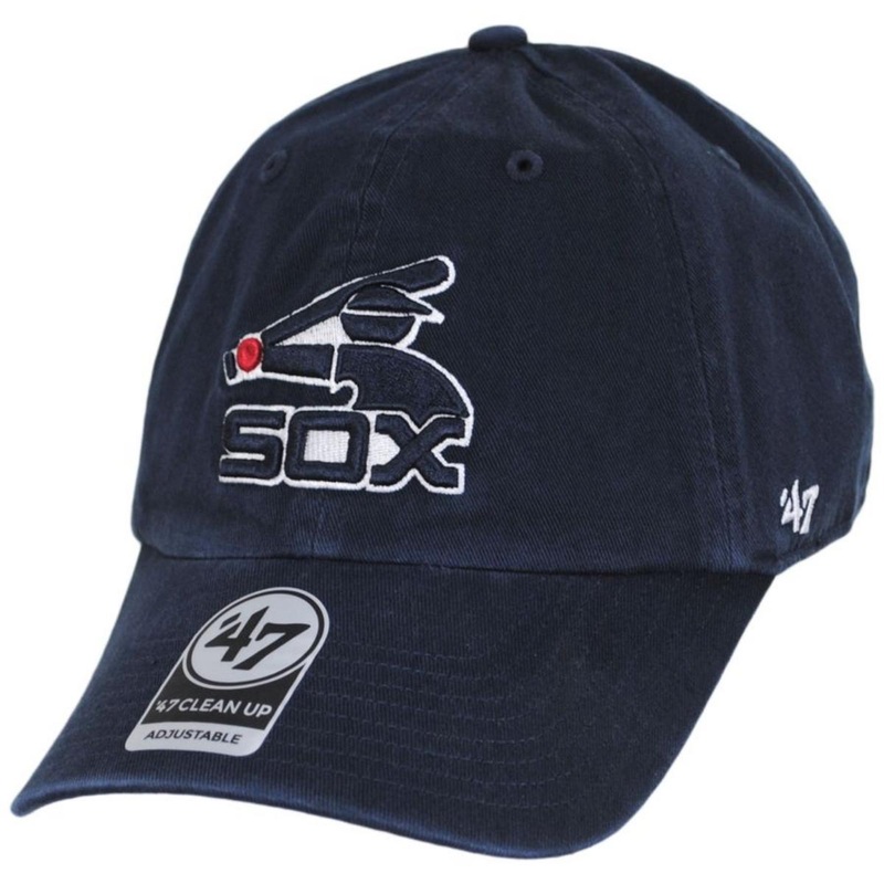 Chicago White Sox MLB Cooperstown Home Clean Up Strapback Baseball Cap Dad Hat NAVY ADJUSTABLE
