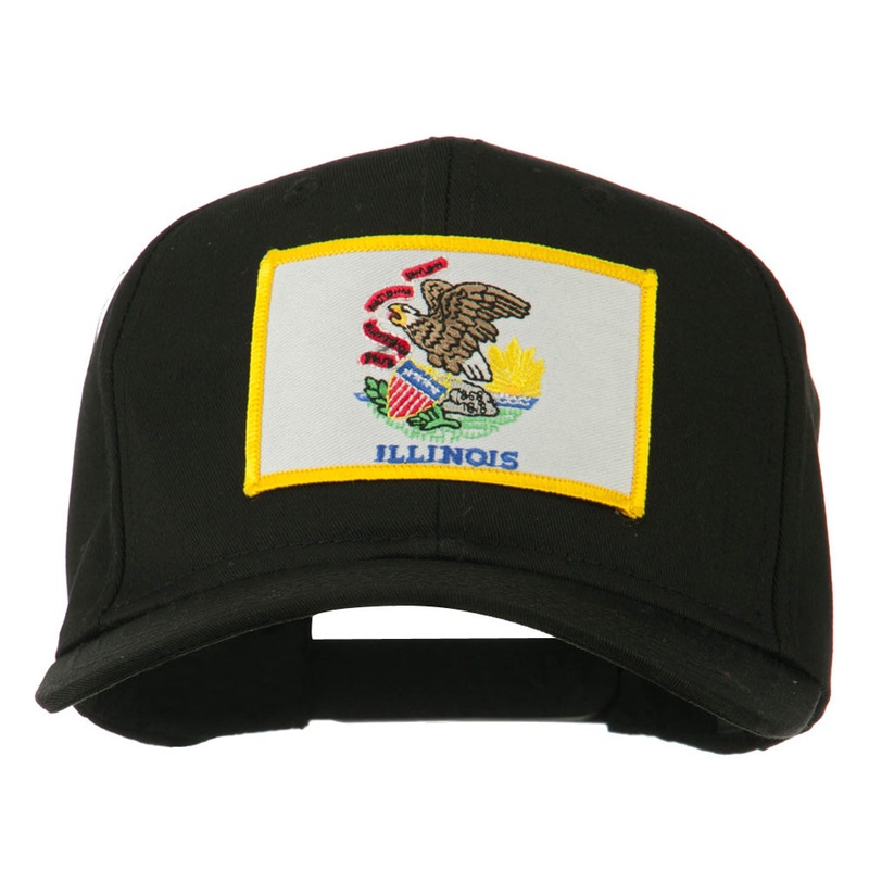 Eastern State Illinois Embroidered Patch Cap Black One Size