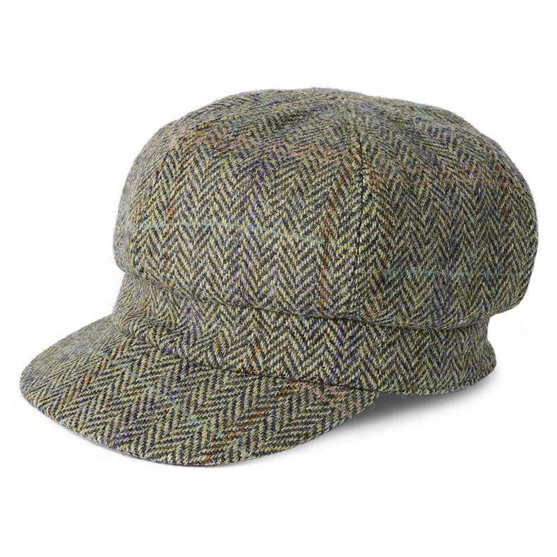 Failsworth Hats HARRIS TWEED Herringbone Gabby Baker Boy Cap – Brown 1-Size