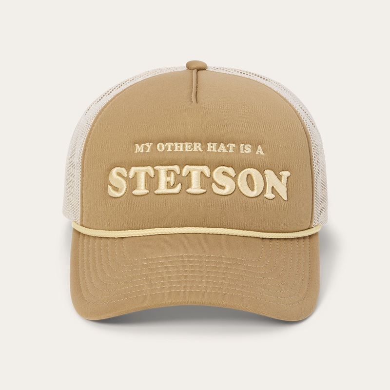 My Other Hat Is A Stetson Trucker Cap Tan O/S