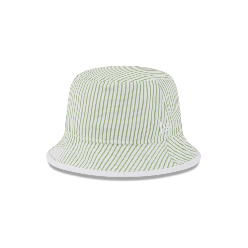 New Era Cap Lime Green Pinstripe Bucket Hat S
